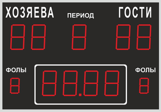 Табло спортивное универсальное 1000x700x44 мм (фолы)
