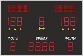 Табло спортивное универсальное 1530x1030x44 мм (информационная строка 2шт.)