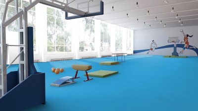Спортивный линолеум Tarkett Omnisports R65 SKY BLUE