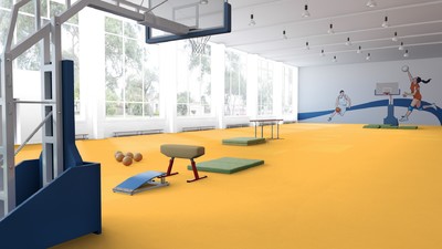 Спортивный линолеум Tarkett Omnisports R83 YELLOW