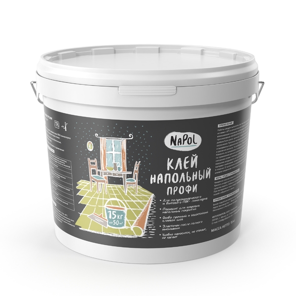 Клей для бытового и полукоммерческого линолеума Napol 15 кг